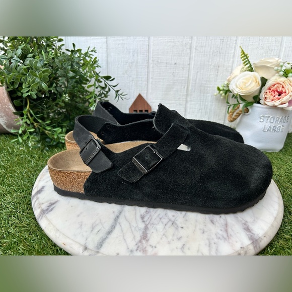 Birkenstock Black Suede Tokio - size 43